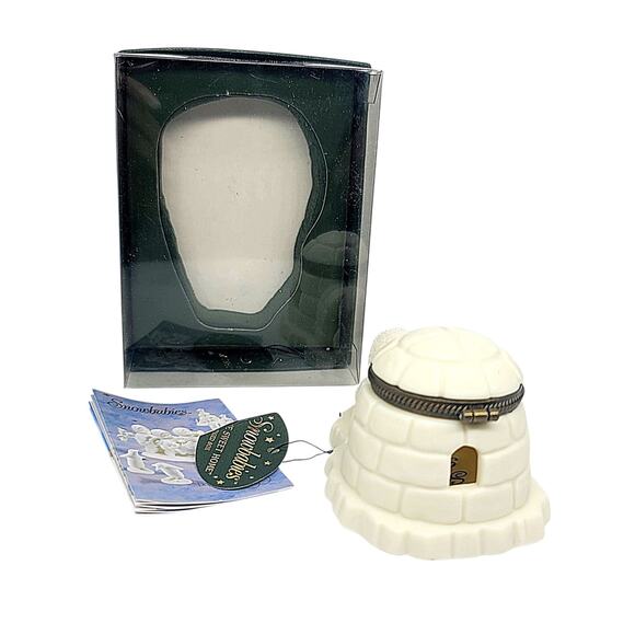 Dept 56 Snowbabies “Home Sweet Home” Bisque Hinged Trinket Box Igloo EUC - Picture 4 of 8